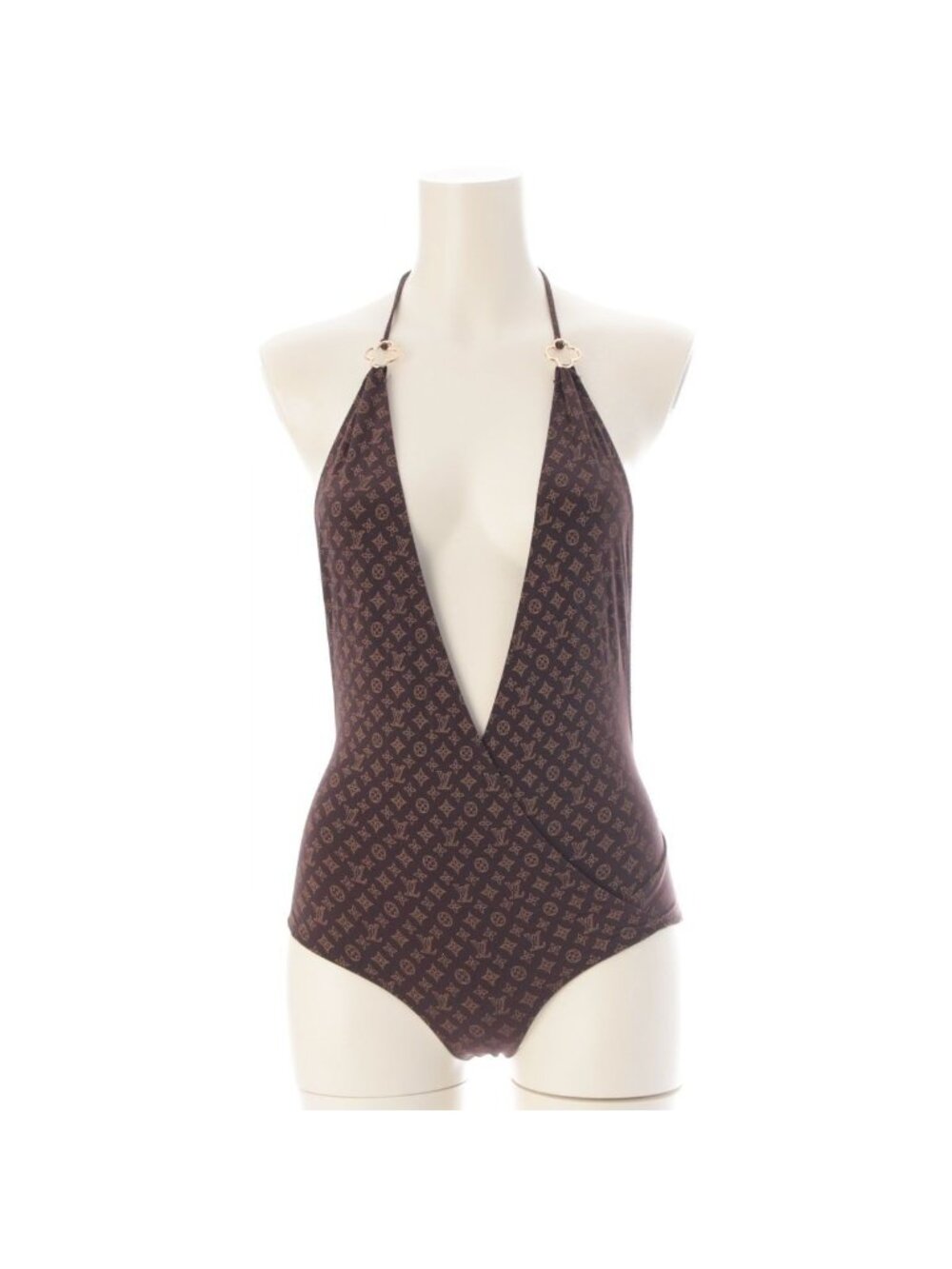 Louis Vuitton Monogram Swimwear Swimsuit Brown 34